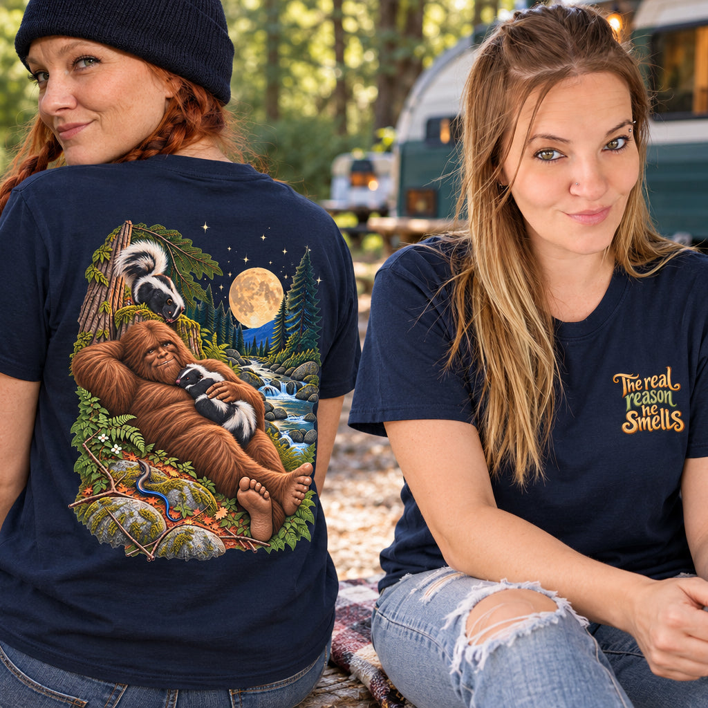Bigfoot Smells Oversized Tee